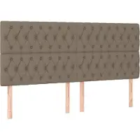 vidaXL Têtes de lit 4 pcs. Taupe 100x7x78/88 cm Tissu