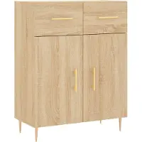 vidaXL Highboard chêne Sonoma 69,5x34x180 cm Matériau dérivé du bois