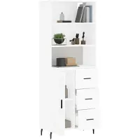 vidaXL Highboard blanc 69,5x34x180 cm Bois composite