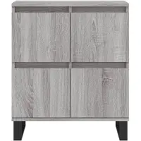 vidaXL Sideboards 3 pcs. Gris Sonoma Matériau dérivé du bois