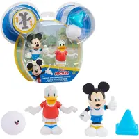 Disney MICKEY MOUSE Mickey Blister 2 figurines articulées 7,5 cm avec accessoires - Football