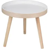 24.Se Table d'appoint ronde Ø 40 x 36 cm - Table basse ronde moderne - Petite table d'appoint ou table de chevet - Petite table compacte pour le salon ou la chambre à coucher - Bois