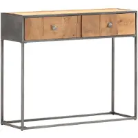 vidaXL Table de chevet noir 36x39x60,5 cm acier