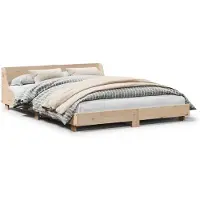 vidaXL Lit en bois massif sans matelas 140x190 cm pin