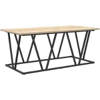vidaXL Table basse Sonoma Oak 100X50X40 Cm En bois reconstitué et métal Lumarko !