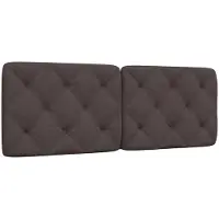 vidaXL Coussin de tête de lit brun foncé 140 cm Tissu