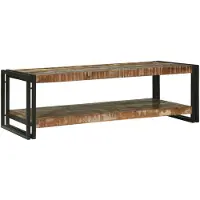 vidaXL Table basse multicolore 120X50X38 Cm Bois massif Lumarko !