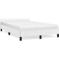 vidaXL Cadre de lit avec tête de lit sans matelas blanc 120x200 cm