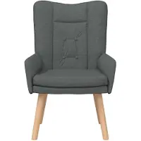 vidaXL fauteuil Gris foncé 63 x 67 x 94 cm Tissu Sherpa