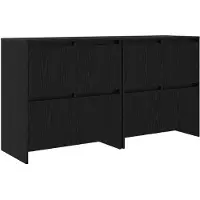 vidaXL , meubles de rangement, 2 pièces, imitation chêne noir, 70 x 41 x 75 cm