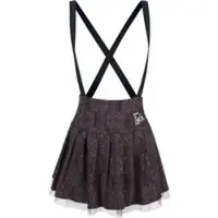 Killstar Jupe courte Gothic de - Les Noces funèbres II – Jupe salopette Haunted Phase - XS - XL - pour Femme - noir/lilas - Taille L