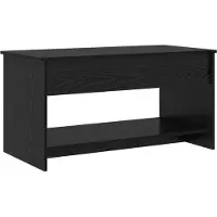 vidaXL Table basse noire imitation chêne 80 x 50,5 x 41,5 cm