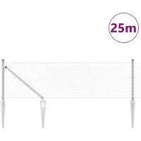 vidaXL Clôture en fil barbelé , 25 x 0,8 m, en acier galvanisé