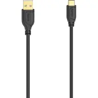 Hama Câble USB-C - - FLEXI-SLIM - 0,75 m - USB 2.0 - Noir