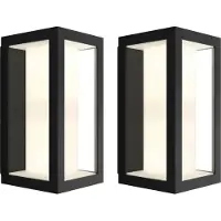 Philips Hue Impress Applique Murale White and Color Noir Fin Lot de 2