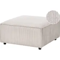Beliani Ottoman Ardal Velours Côtelé Taupe