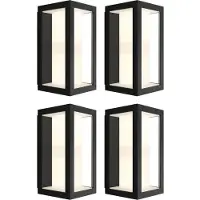 Philips Hue Impress Applique Murale White and Color Noir Fin Lot de 4