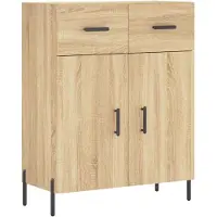 vidaXL Highboard chêne Sonoma 69,5x34x180 cm Matériau dérivé du bois