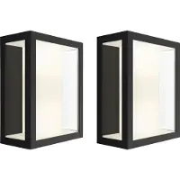 Philips Hue Impress Applique Murale White and Color Noir Large Lot de 2