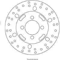 Perftec Kit Brake - Disque Frein Mbk Ø180x66x48 Nbtrou4xø10,5