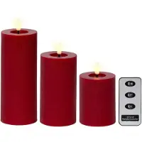 Lumineo Lumière Décorative 72699 Wax Candle 3 Unités