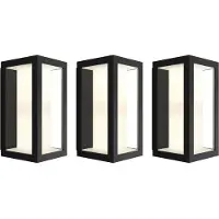 Philips Hue Impress Applique Murale White and Color Noir Fin Lot de 3