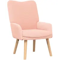 vidaXL Fauteuil relaxant Rose 63 x 67 x 94 cm tissu