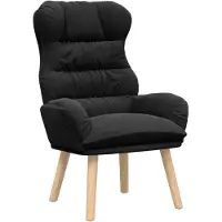 vidaXL fauteuil Noir 69 x 74 x 93 cm Tissu Sherpa