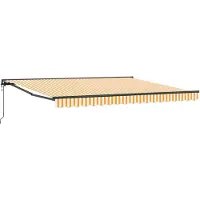 vidaXL Cadre de store jaune et blanc 400 x 300 cm