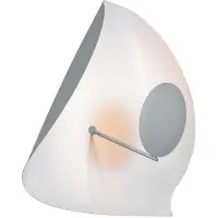 Catellani & Smith Lederam Manta CWS1 Plafonnier / Applique murale White|White shade | Satin rod | White varnished disc | White base