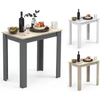 VCM Table à manger en bois | H. 76 x W. 80 x D. 50 cm | Table de cuisine table à manger Esal