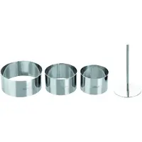 Ibili Anneau à pâtisserie Ibili Clasica Rond avec Broyeur (Set de 3)