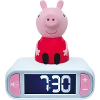 Pipsa Possu Peppa Pig Alarm Clock Rose One Size / EU Plug 220V