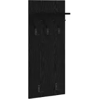 vidaXL Porte-manteau mural avec étagère Chêne noir 90 x 40 x 10 cm