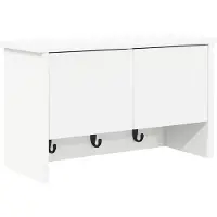 vidaXL Porte-manteau mural Blanc 50 x 20 x 30 cm Bois d'ingénierie