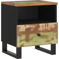 vidaXL Table de chevet Bois de récupération et d'ingénierie