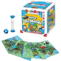 Asmodee Jeu d’ambiance BrainBox Voyage autour du monde