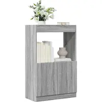 vidaXL Buffet haut sonoma gris 63x33x100 cm bois d'ingénierie