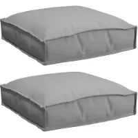 vidaXL Coussin pour assise de palette 2 pcs Gris 40 x 40 x 8 cm