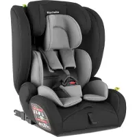 TecTake Siège auto EMELY harnais à 5 points homologation i-Size avec ISOFIX - gris foncé-noir