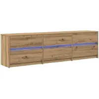 vidaXL Élément TV 2 pcs Chêne Artisan 180 x 34 x 50 cm Bois composite