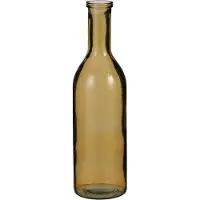 Mica Vase bouteille en verre recyclé ocre H50