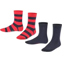 Falke Chaussettes bleu marine / rouge