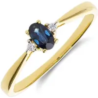 Lucardi Bague bleu marine / or / transparent