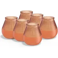 Bolsius Lot de 6 bougies d'extérieur à la citronelle corail - 9,4 cm
