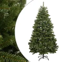 vidaXL Sapin de Noël artificiel à charnières avec support vert 270 cm