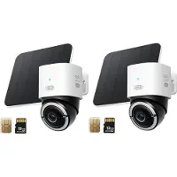 Eufy 4G LTE S330 Beveiligingscamera 2-Pack- met WiFi - 4K Pan&Tilt - Volkomen, Caméra réseau, Blanc