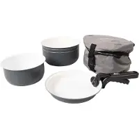 Bo Camp Faitout Trekking 5delig Keramische Coating - Gris