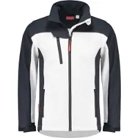Workman 2501 Veste Softshell Summer - Blanc / Bleu Marine - M