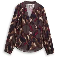 Tom Tailor Chemisier marron / brun foncé / baie / blanc